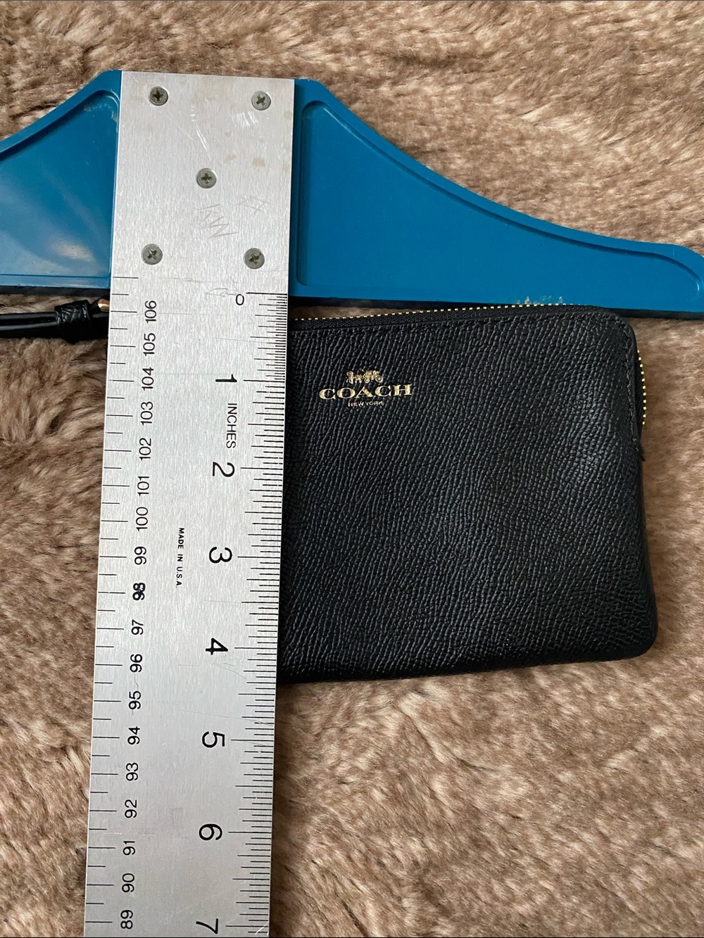 Coach Black Leather Wristlet Clutch - Picture 8 of 9